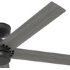 image:imageHunter Fan 52 inch Ceiling Fan with No Light Outdoor or Indoor Matte Black Ceiling Fan for Porch Living Room Office Kitchen Garage 5 Blades Renewed