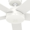 image:imageHunter Fan 52 inch Ceiling Fan with No Light Outdoor or Indoor Matte Black Ceiling Fan with Remote for Porch Living Room Office Kitchen Garage 5 Blades RenewedWhite