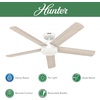 image:imageHunter Fan 52 inch Ceiling Fan with No Light Outdoor or Indoor Matte Black Ceiling Fan with Remote for Porch Living Room Office Kitchen Garage 5 Blades RenewedWhite