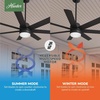 image:imageHunter Fan 52 inch IndoorOutdoor Matte Black Ceiling Fan with Light and Remote Control for Bedroom Living Room Dining Room Kitchen Office Patio CC5C15C35 Renewed