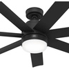 image:imageHunter Fan 52 inch IndoorOutdoor Matte Black Ceiling Fan with Light and Remote Control for Bedroom Living Room Dining Room Kitchen Office Patio CC5C15C35 Renewed