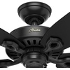 image:imageHunter Fan 52 inch Outdoor Ceiling Fan in New Bronze with 5 Stained Oak Fan Blades Renewed Matte Black