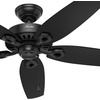 image:imageHunter Fan 52 inch Outdoor Ceiling Fan in New Bronze with 5 Stained Oak Fan Blades Renewed Matte Black