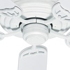 image:imageHunter Fan 52 inch Outdoor Ceiling Fan in White with Stainless Steel Hardware to Resist Rust 5 Blade Renewed