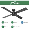 image:imageHunter Fan 52 inch Outdoor or Indoor Ceiling Fan with Pull Chain Black Ceiling Fan without Light For Patio Kitchen Garage Living Room Renewed