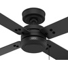 image:imageHunter Fan 52 inch Outdoor or Indoor Ceiling Fan with Pull Chain Black Ceiling Fan without Light For Patio Kitchen Garage Living Room Renewed