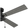 image:imageHunter Fan 52 inch Outdoor or Indoor Ceiling Fan with Pull Chain Black Ceiling Fan without Light For Patio Kitchen Garage Living Room Renewed