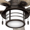 image:imageHunter Fan 54 in Outdoor Ceiling Fan with Light in Onyx Bengal Renewed