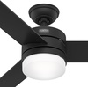 image:imageHunter Fan 54 inch Ceiling Fan with Lights and Remote Outdoor or Indoor Black Modern Ceiling Fan for Porch Living Room Office Kitchen Renewed