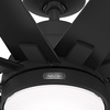 image:imageHunter Fan 60 inch Black Outdoor Ceiling Fan for Porch with LED Light and 10 Blades Farmhouse Ceiling Fan for Living Room Bedroom Kitchen Renewed