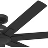 image:imageHunter Fan 60 inch Ceiling Fan with No Light Outdoor or Indoor Matte Black Ceiling Fan for Porch Living Room Office Kitchen Garage 7 Blades Renewed
