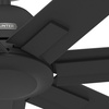 image:imageHunter Fan 60 inch Ceiling Fan with No Light Outdoor or Indoor Matte Black Ceiling Fan for Porch Living Room Office Kitchen Garage 7 Blades Renewed
