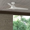 image:imageHunter Fan 60 inch Ceiling Fan with No Light Outdoor or Indoor White Black Ceiling Fan with 3 Blades for Porch Living Room Office Kitchen Garage RenewedFresh White
