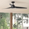 image:imageHunter Fan 60 inch Ceiling Fan with No Light Outdoor or Indoor White Black Ceiling Fan with 3 Blades for Porch Living Room Office Kitchen Garage RenewedBlack