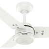 image:imageHunter Fan 60 inch Ceiling Fan with No Light Outdoor or Indoor White Ceiling Fan with 3 Blades for Porch Living Room Office Kitchen Garage Renewed