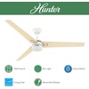 image:imageHunter Fan 60 inch Ceiling Fan with No Light Outdoor or Indoor White Ceiling Fan with 3 Blades for Porch Living Room Office Kitchen Garage Renewed