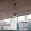 image:imageHunter Fan 60 inch Ceiling Fan with No Light Outdoor or Matte Silver Ceiling Fan for Porch Living Room Office Kitchen Garage 3 Blades Renewed