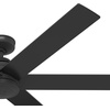 image:imageHunter Fan 60 inch Ceiling Fan with No Light and Remote Outdoor or Indoor Black Ceiling Fan for Porch Living Room Office Kitchen Garage 6 Blades Renewed