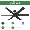 image:imageHunter Fan 60 inch Ceiling Fan with No Light and Remote Outdoor or Indoor Black Ceiling Fan for Porch Living Room Office Kitchen Garage 6 Blades Renewed