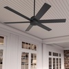 image:imageHunter Fan 60 inch Ceiling Fan with No Light and Remote Outdoor or Indoor Black Ceiling Fan for Porch Living Room Office Kitchen Garage 6 Blades Renewed