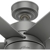 image:imageHunter Fan 60 inch Contemporary Matte Silver Finish Outdoor Ceiling Fan with LED Light Kit Renewed