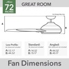 image:imageHunter Fan 72 inch Ceiling Fan with No Light Outdoor or Indoor Black Ceiling Fan for Porch Living Room Office Kitchen Garage 7 Blades Renewed