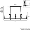 image:imageHunter Fan Company 19056 Briargrove Linear Chandelier Matte Black