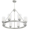 image:imageHunter Fan Company 19135 Hartland Chandelier 8 Light Brushed Nickel