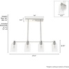 image:imageHunter Fan Company 19715 Lochemeade Chandelier Natural IronBrushed Nickel