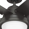 image:imageHunter Fan Company 51440 Seawall Ceiling Fan 44 Matte Silver  WeatherMax coastal design for outdoor spaces SureSpeed high velocity airflow LED light and pull chain controlNoble Bronze