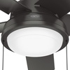 image:imageHunter Fan Company 51440 Seawall Ceiling Fan 44 Matte Silver  WeatherMax coastal design for outdoor spaces SureSpeed high velocity airflow LED light and pull chain controlNoble Bronze