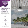 image:imageHunter Fan Company 51440 Seawall Ceiling Fan 44 Matte Silver  WeatherMax coastal design for outdoor spaces SureSpeed high velocity airflow LED light and pull chain controlMatte Silver
