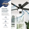image:imageHunter Fan Company 51440 Seawall Ceiling Fan 44 Matte Silver  WeatherMax coastal design for outdoor spaces SureSpeed high velocity airflow LED light and pull chain controlMatte Silver