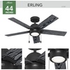 image:imageHunter Fan Company 51707 Erling Ceiling Fan Matte Black  Standard Mount Pull Chain 5 Blades For Bedroom Living Room Kitchen 51707Matte Black