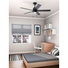 image:imageHunter Fan Company 51707 Erling Ceiling Fan Matte Black  Standard Mount Pull Chain 5 Blades For Bedroom Living Room Kitchen 51707Matte Black