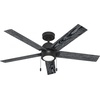 image:imageHunter Fan Company 51707 Erling Ceiling Fan Matte Black  Standard Mount Pull Chain 5 Blades For Bedroom Living Room Kitchen 51707Matte Black