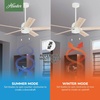 image:imageHunter Fan Company 51707 Erling Ceiling Fan Matte Black  Standard Mount Pull Chain 5 Blades For Bedroom Living Room Kitchen 51707Matte White