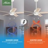 image:imageHunter Fan Company 51707 Erling Ceiling Fan Matte Black  Standard Mount Pull Chain 5 Blades For Bedroom Living Room Kitchen 51707Matte White