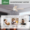 image:imageHunter Fan Company 51707 Erling Ceiling Fan Matte Black  Standard Mount Pull Chain 5 Blades For Bedroom Living Room Kitchen 51707Matte White