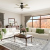 image:imageHunter Fan Company 52534 52 inch Crestfield HunterExpress Easy Install Matte Silver Ceiling Fan with LED Light Kit and Pull Chain  with LED Lights and Pull Chain Standard Mount For Bedroom Living Room Kitchen 35 inch Downrod 52534Noble Bronze