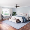 image:imageHunter Fan Company 52534 52 inch Crestfield HunterExpress Easy Install Matte Silver Ceiling Fan with LED Light Kit and Pull Chain  with LED Lights and Pull Chain Standard Mount For Bedroom Living Room Kitchen 35 inch Downrod 52534Noble Bronze