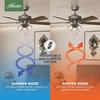 image:imageHunter Fan Company 52534 52 inch Crestfield HunterExpress Easy Install Matte Silver Ceiling Fan with LED Light Kit and Pull Chain  with LED Lights and Pull Chain Standard Mount For Bedroom Living Room Kitchen 35 inch Downrod 52534Matte Silver