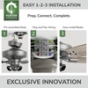 image:imageHunter Fan Company 52534 52 inch Crestfield HunterExpress Easy Install Matte Silver Ceiling Fan with LED Light Kit and Pull Chain  with LED Lights and Pull Chain Standard Mount For Bedroom Living Room Kitchen 35 inch Downrod 52534Matte Silver