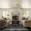 image:imageHunter Fan Company 52534 52 inch Crestfield HunterExpress Easy Install Matte Silver Ceiling Fan with LED Light Kit and Pull Chain  with LED Lights and Pull Chain Standard Mount For Bedroom Living Room Kitchen 35 inch Downrod 52534Fresh White