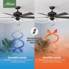 image:imageHunter Fan Company 52534 52 inch Crestfield HunterExpress Easy Install Matte Silver Ceiling Fan with LED Light Kit and Pull Chain  with LED Lights and Pull Chain Standard Mount For Bedroom Living Room Kitchen 35 inch Downrod 52534Noble Bronze