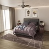 image:imageHunter Fan Company 52534 52 inch Crestfield HunterExpress Easy Install Matte Silver Ceiling Fan with LED Light Kit and Pull Chain  with LED Lights and Pull Chain Standard Mount For Bedroom Living Room Kitchen 35 inch Downrod 52534Matte Silver
