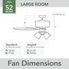 image:imageHunter Fan Company 52534 52 inch Crestfield HunterExpress Easy Install Matte Silver Ceiling Fan with LED Light Kit and Pull Chain  with LED Lights and Pull Chain Standard Mount For Bedroom Living Room Kitchen 35 inch Downrod 52534Brushed Nickel