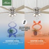 image:imageHunter Fan Company 52534 52 inch Crestfield HunterExpress Easy Install Matte Silver Ceiling Fan with LED Light Kit and Pull Chain  with LED Lights and Pull Chain Standard Mount For Bedroom Living Room Kitchen 35 inch Downrod 52534Brushed Nickel