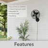 image:imageHunter Fan Company Classic 16 in 3 Speed Wall Fan in Matte Black with Oscillation and Adjustable Head