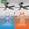 image:imageHunter Fan Outdoor or Indoor Ceiling Fan 44 in Matte Black Ceiling Fan with Light and Remote for Patios Living Room Bedroom Porch Garage 5 Blades Renewed